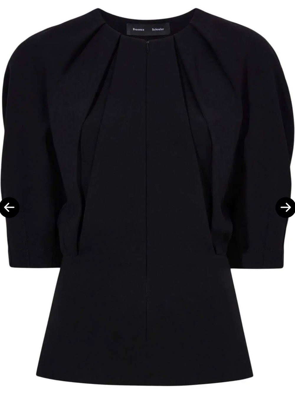 Proenza Schouler Black Tailored Short-Sleeve size 2 like new
